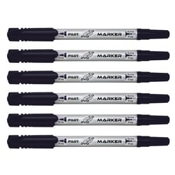 Lot de 6 marqueurs double pointe fine et moyenne - PILOT - Noir