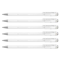 Lot de 6 stylos roller à encre gel Hybrid Milky