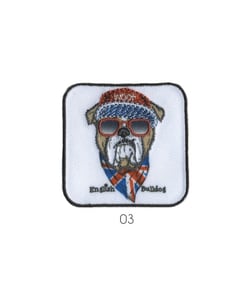 Ecussons Thermocollant Animaux Branchés 5 x 5 cm - Mediac 03 blanc (Bulldog anglais)