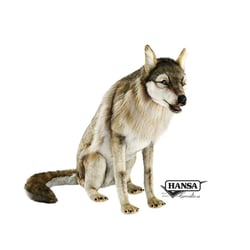 Hansa peluche geante Loup Assis 105cmL - Hansa Peluches Géantes - Beige