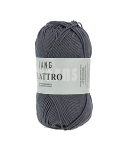 Fil à tricoter 100% coton QUATTRO - Lang Yarns 70 Bleu