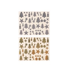Gommettes - Décoration de Noël - Argent et or - 440 stickers - Repositionnable - Cléopâtre