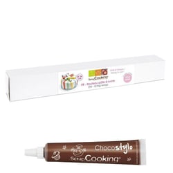 Pâte à sucre en rouleau prête à dérouler Ø 36 cm rose + 1 Stylo chocolat