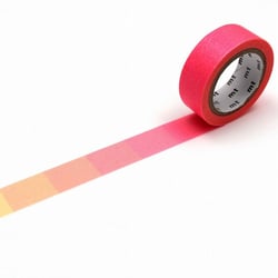 Masking tape - Dégradé fluo rose et jaune - 7 m x 15mm