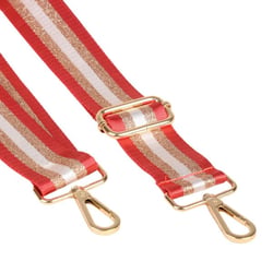Bandoulière sangle bicolore 40x140cm rouge/or