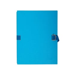 Chemise dos extensible papier 24x32cm - filmée par 5 - Bleu clair - x 25 - Exacompta