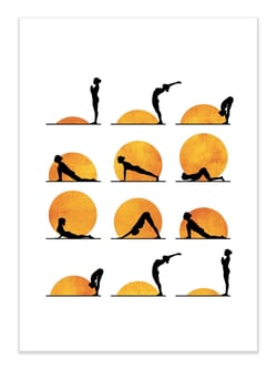 Affiche - Yoga sun - Kubistika