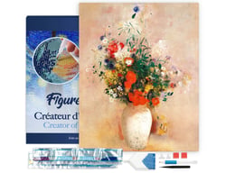 Diamond Painting Broderie Diamant Figured’Art 40x50cm toile tendue sur châssis en bois - diamants carrés - Vase de fleurs Odilon Redon