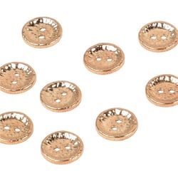 Bouton rond alliage 4 trous 11mm or