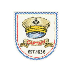 Ecusson thermocollant nautique captain 5.5x5cm