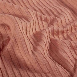 Tissu Jersey Bord Côte stretch Romy uni Corail
