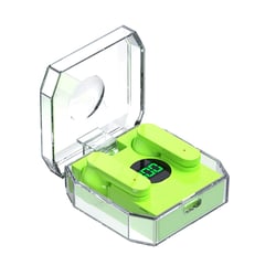 Ecouteurs Bluetooth Blancs Qualité HIFI Affichage Digital Contrôle Tactile Vert YONIS