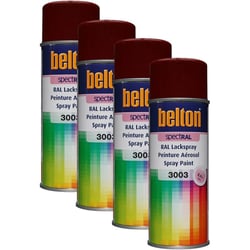 4 sprays de peinture Belton Spectral RAL3003 rouge rubis 400ml