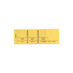 Bloc passe-partout 100 feuillets numérotés de 3 volets - Format 4,8x15 cm - Jaune - Exacompta