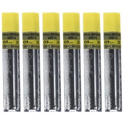 Mine de rechange Pentel Hi-Polymer Super - 0,9 mm - 2B - Lot de 6 étuis de 15 mines