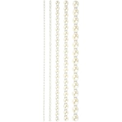 Demies perles, dim. 2-8 mm, blanc, 140 pièces/ 1 Pq.