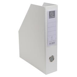 Porte-revues PP - Dos 70mm - livrés à plat - 23x31cm - Blanc - x 10 - Exacompta