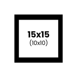 Passe-partout - Noir - 15x15cm - Photo 10x10cm - Pour cadre - Encadrement