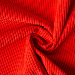 Tissu Velours d'ameublement côtelé Emy uni Orange