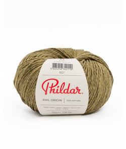 Fil de coton à tricoter Phil Origin - Phildar Kaki Vert
