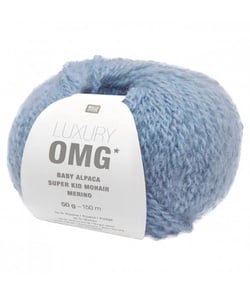 Fil exceptionnel à tricoter Luxury OMG - Rico Design 07 Bleu clair
