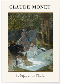 Affiche Claude Monet - Le Déjeuner sur l'Herbe | A3 : 29,7x42cm