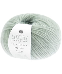 Pelote de cachemire et de coton Luxury Pima Cotton x Baby Alpaca - Rico Design 04 Bleu Fumé