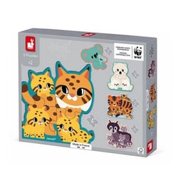 5 Puzzles evolutifs animaux - Janod - Jaune