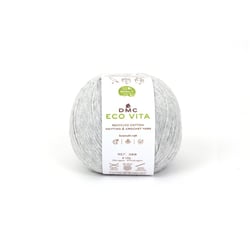 DMC - Fil Coton Recyclé Eco Vita 3mm 100g Tricot et Crochet Col. 110 gris