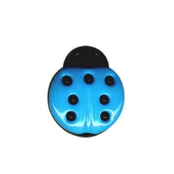 Bouton en forme de Coccinelle couleur Bleu 15mm