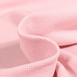 Tissu Jersey Nid d'abeille uni Rose
