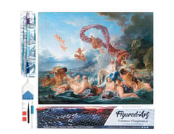 Diamond Painting Broderie Diamant Figured’Art 40x50cm toile entière roulée avec diamants carrés - Le Triomphe de Vénus