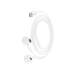 Mayaxess Écouteurs Filaires USB-C avec Micro intégré pour Galaxy S24 Ultra Blanc