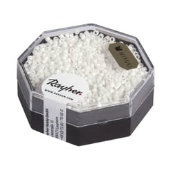 Delica-rocailles, 1,6 mm mat opaques, boîte, blanc neige, 6 g