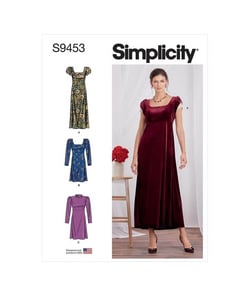 Patron Simplicity 9453 - Robe pour femme du 34 au 52 FR taille n°FR 44-52