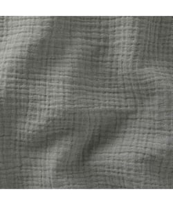 Tissu Double Gaze de coton gaufrée de 130 CM de largeur Vert (VERT DE GRIS) vendu par 50 cm