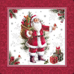 20 Grandes Serviettes - Père Noël Vintage