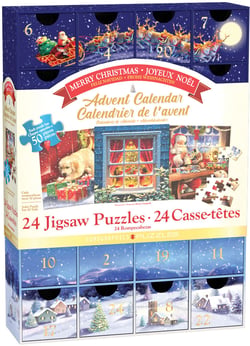 Puzzle 50 pièces - Calendrier de l'Avent - Joyeux Noël  - 24 Puzzles - Eurographics