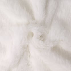 Tissu Fausse fourrure  poils long Flora sur fond Blanc