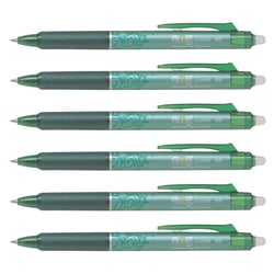 Lot de 6 Stylos Roller Rétractables Frixion Ball Clicker Pointe Fine Vert