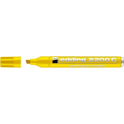 Marqueur permanent 1-5 mm - EDDING - Jaune - Pointe biseautée - Corps aluminium