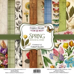 10 papiers scrapbooking 20 x 20 cm FABRIKA DECORU SPRING BOTANICAL STORY