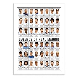 Affiche 30x40 cm - Legends of Real Madrid - Olivier Bourdereau