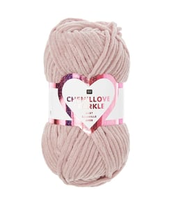 Pelote à tricoter CREATIVE CHENILLOVE SPARKLE - 100gr - Rico Design 08 vieux rose