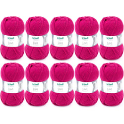 10 Pelotes de laine - Fuchsia - 14 - 100% acrylique - 3,5/4,5 mm - Gründl - Lisa Premium