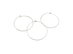 4 Créoles 30mm acier inoxydable