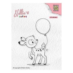 Tampon transparent scrapbooking Nellie's choice GIRAFE ET BALLON 008