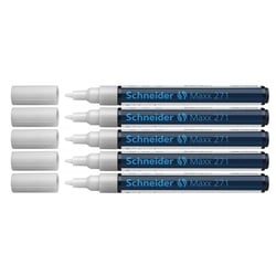 Lot de 5 Marqueurs peinture Maxx 271 blanc SCHNEIDER