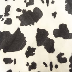 Tissu Velours Peau de bête Vache vagues relief Blanc et noir