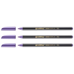 Lot de 3 feutres de coloriage métallisé - pointe ronde 1-3 mm - EDDING - violet métallisé